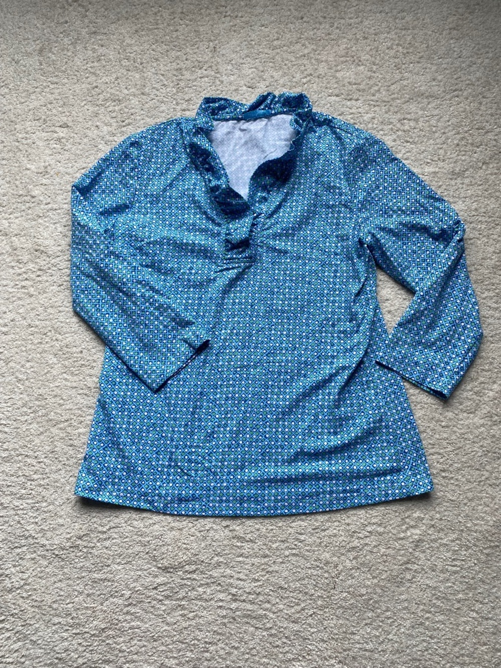 J. Mclaughlin Durham ruffle top SIZE LARGE